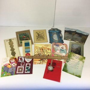 Vintage Lot of 14 Used Dad Husband Greeting Cards Art Scrapbooking Upcycle Craft
